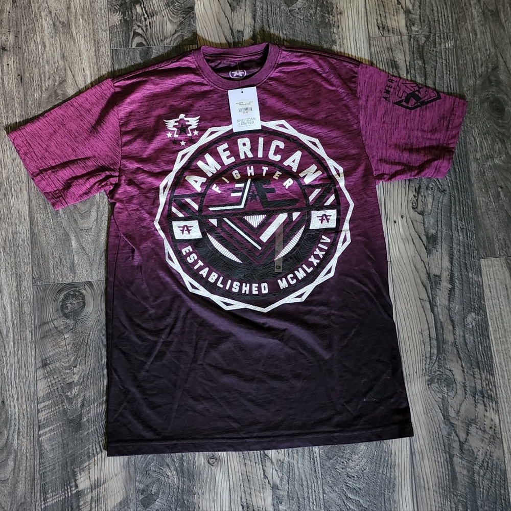 American Fighter, Men's size Large, Purple & Black
